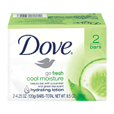 Dove go fresh beauty bar, cool moisture, cucumber & green tea scent, 1/4 moisturizing cream Full-Size Picture